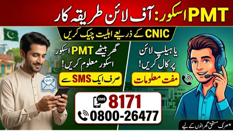 Check PMT Score via SMS
